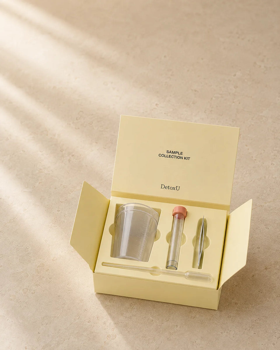 The DetoxU Toxin Test kit, opened